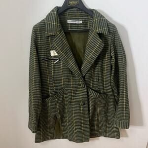 MY MUM MADE IT PLAID SUIT DRESS JACKET BLAZER SIZE‎ M
